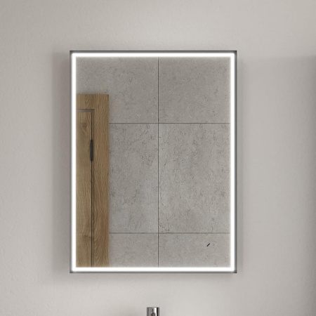 Mirage LED 800х700 зеркало EQUIL [zkMIRAGE80], Серый муар