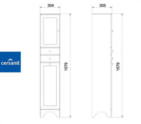 SEVILLA 30 шкаф-пенал Cersanit (S507-006)