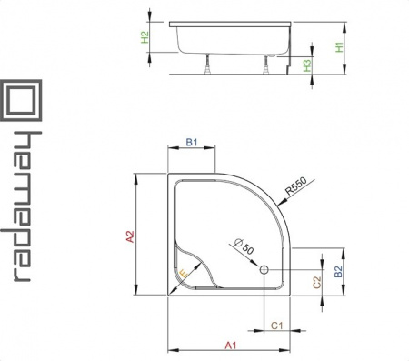 Душевой поддон INDOS A для ванной комнаты