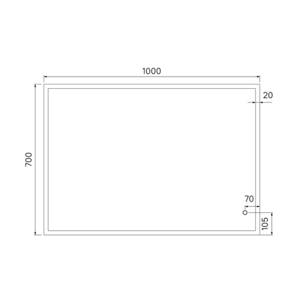 Brick 100 зеркало IDDIS [BRI1000i98], с подсветкой