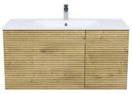 Bild, ID тумба IDDIS 100 см, [BIL10V0i95K], Дуб светлый, с умывальником