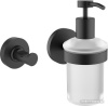 Набор аксессуаров для ванной Wellsee Finishing Touch 182512001 (дозатор для жидкого мыла, крючок, матовый черный)
