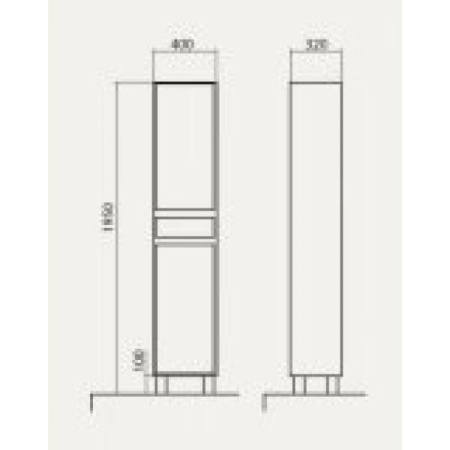 ВАЛЕНСИЯ 40 шкаф-пенал Аква Родос (АР0001863)