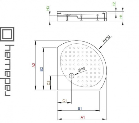 Душевой поддон RODOS B для ванной комнаты