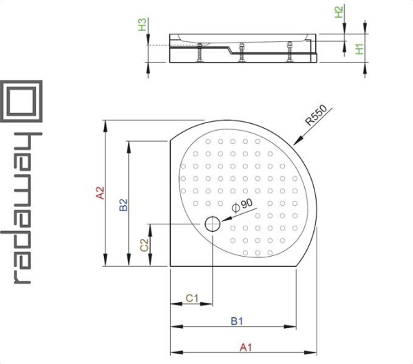 Душевой поддон RODOS B для ванной комнаты