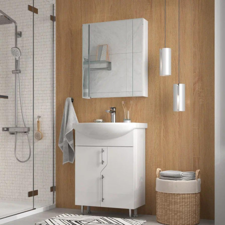 Bruno 60 зеркало-шкаф VOLNA [szBRUN60-01]