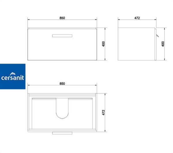 XANTIA 90 тумба Cersanit под умывальник (S538-002)