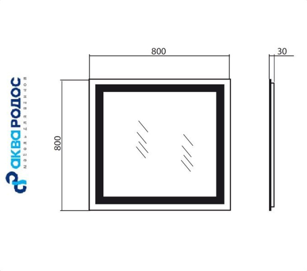 АЛЬФА 80 зеркало Аква Родос (АР0001450)