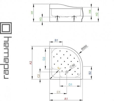 Душевой поддон KORFU A для ванной комнаты