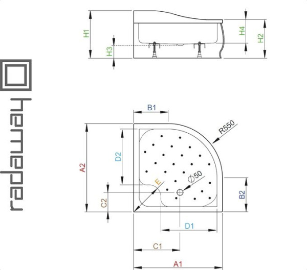 Душевой поддон KORFU A для ванной комнаты