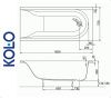 Ванна прямоугольная Kolo MIRRA 160x75