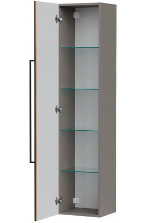 Ferro 36 Пенал подвесной EQUIL [ppFERRO36.L-11], левый, Дуб мадера/Лен антрацит