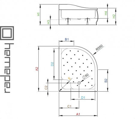Душевой поддон KORFU E для ванной комнаты