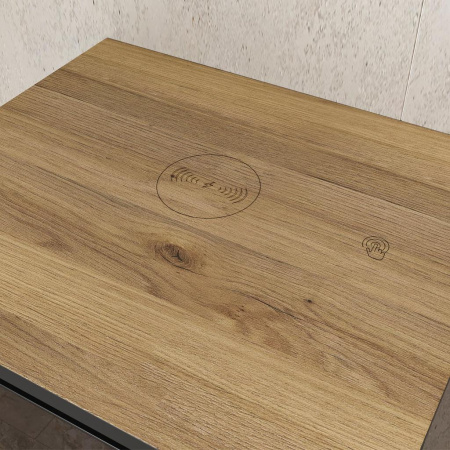 Strong 36 Полупенал подвесной EQUIL [рpSTRONG36.R/L-35], со столешницей, Дуб черный