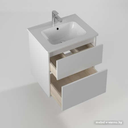 Briz Тумба подвесная Монца 60 с умывальником Эйфория