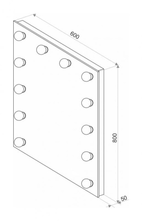 СТАЙЛ 60 зеркало Misty (ЗГП03)
