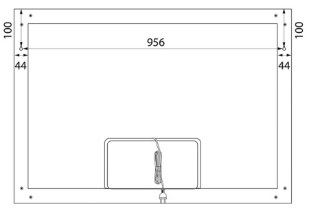 Slide 100 зеркало IDDIS [SLI1000i98], с подсветкой и подогревом