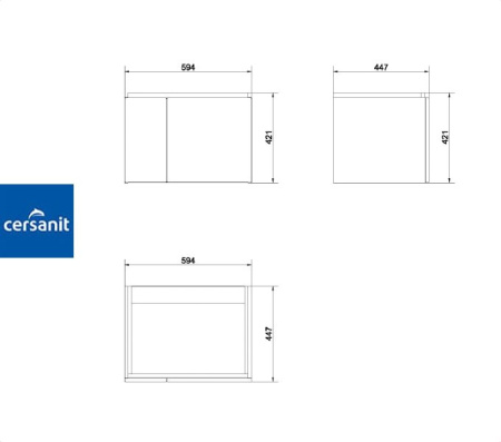 COLOUR 60 тумба Cersanit под умывальник (SZ-COL-CM/COL/60)