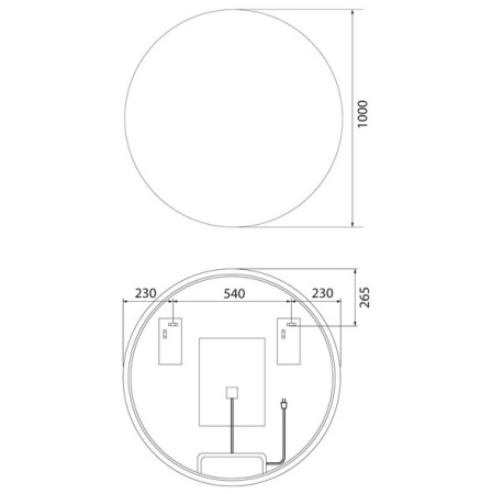 Bild 100 зеркало IDDIS [BIL10T0i98], с подсветкой и подогревом