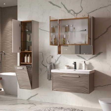 Gleam 36 Пенал подвесной EQUIL [ppGLEAM36-25] с корзиной, Амарок/Дуб вотан