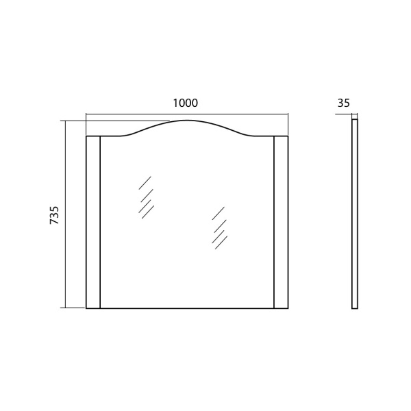 КЛАССИК 100 зеркало Аква Родос (АР0002658)