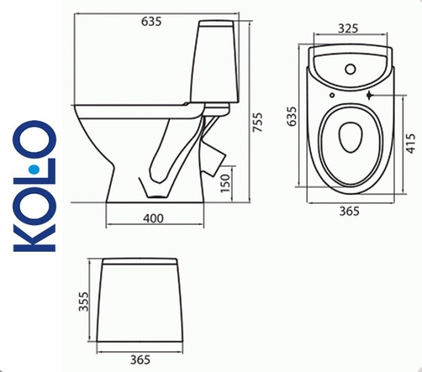 Kolo RUNA L89201 Унитаз напольный для ванной комнаты