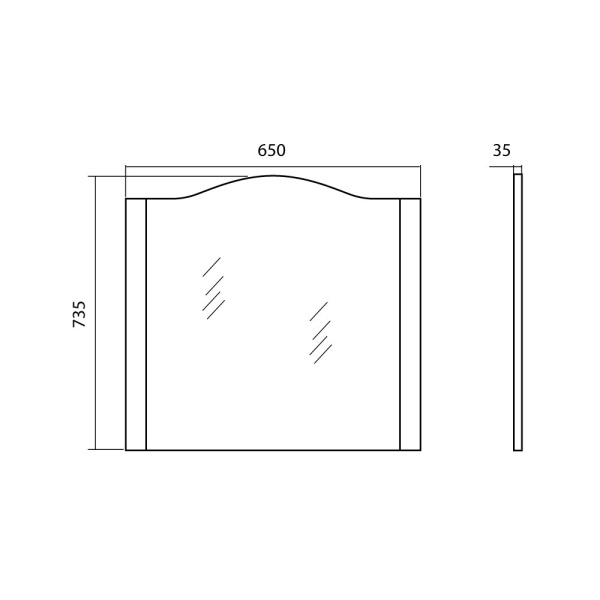 КЛАССИК 65 зеркало Аква Родос (АР0002661)