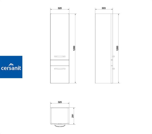PURE 30 шкаф-пенал Cersanit (S910-009)