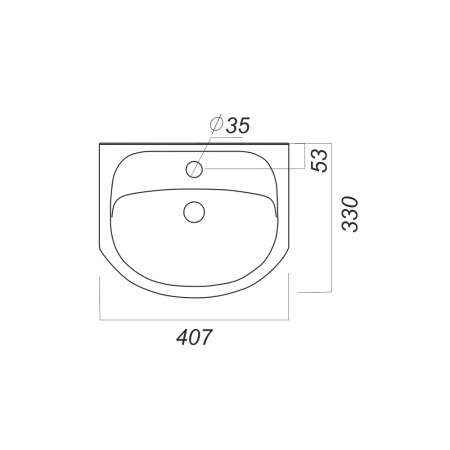 MANGO 40 Sanita. Умывальник мебельный к тумбе (MNG40SAWB01).