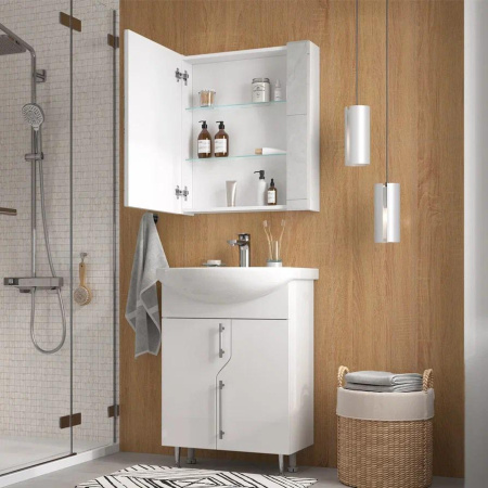 Bruno 60 зеркало-шкаф VOLNA [szBRUN60-01]