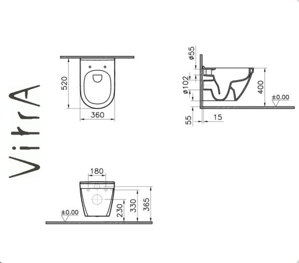 Vitra S50 Унитаз подвесной для ванной комнаты