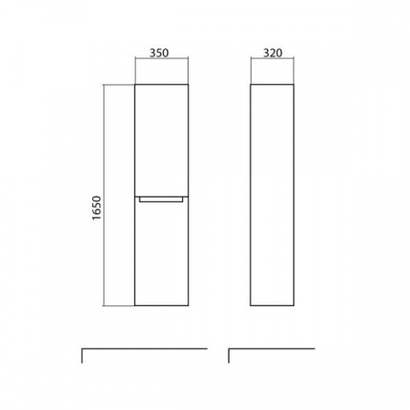 ОМЕГА 35 шкаф-пенал Аква Родос (ОР0002473)