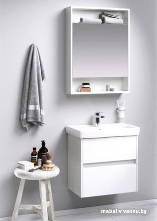 Aqwella Тумба City 60 CI0106DK с умывальником Moduo Slim 60 UM-MOD60SL/1