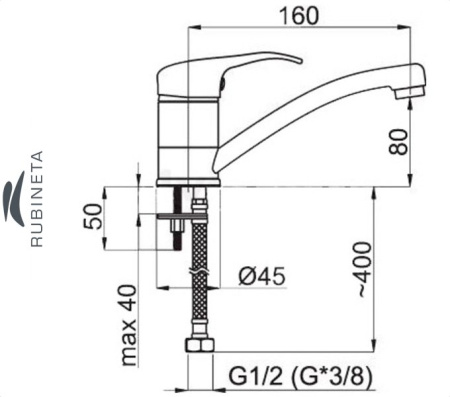 Rubineta Y-19 для умывальника ванны