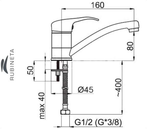 Rubineta Y-19 для умывальника ванны