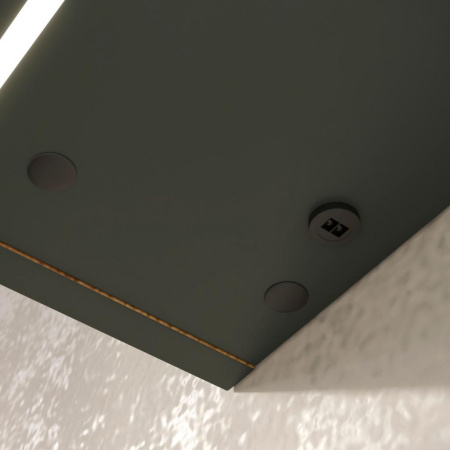Gleam 60.1D зеркало-шкаф EQUIL [szGLEAM.LED.60.1D-34], Зеленый камень/Дуб вотан