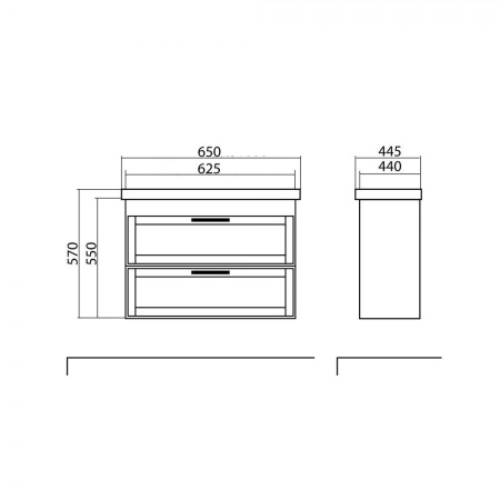 ИНАРИ 65 тумба Аква Родос с умывальником ARTE 65 (ОР0002624)