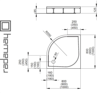 Душевой поддон PAROS A для ванной комнаты