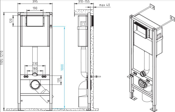 Cersanit DELFI, инст. VECTOR, кн. ACTIS, (S-SET-DEL/Vec/S-DL/Ac-Cg-w)