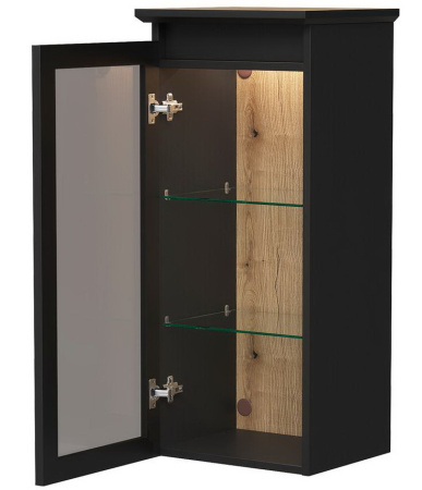 Strong 36 Полупенал подвесной EQUIL [рpSTRONG36.R/L-35], со столешницей, Дуб черный