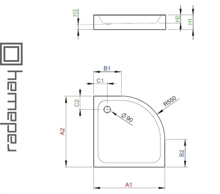 Душевой поддон SIROS A Compact для ванной комнаты