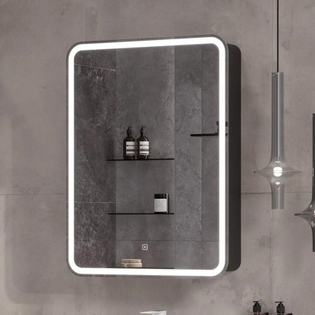 Eltoro LED 60 зеркало-шкаф EQUIL [szELTR60], Черный, правый