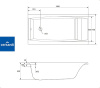 Ванна прямоугольная Церсанит VIRGO 150x75