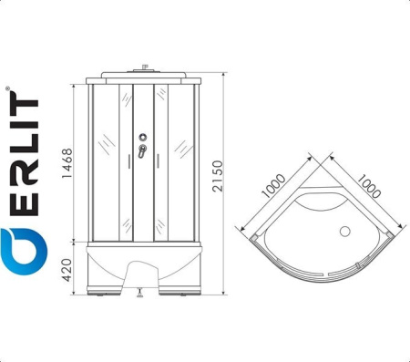 Душевая кабина ERLIT ER 3510TP-C4 для ванной комнаты