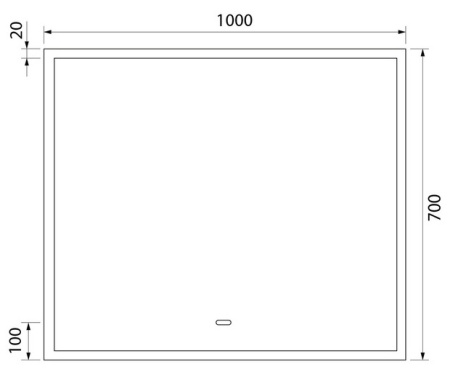 Slide 100 зеркало IDDIS [SLI1000i98], с подсветкой и подогревом