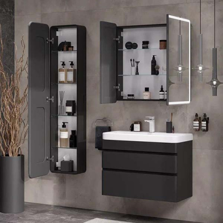 Orion LED 40 Пенал зеркальный подвесной EQUIL [ppORION40], Черный