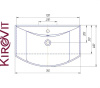 СТИЛЬ 75 Kirovit. Умывальник мебельный к тумбе.