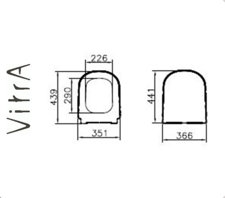 Vitra D-LIGHT Сиденье с крышкой для унитаза для ванной комнаты