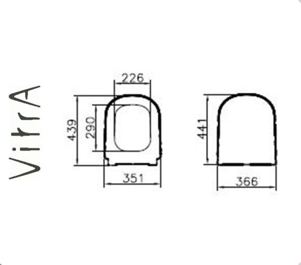 Vitra D-LIGHT Сиденье с крышкой для унитаза для ванной комнаты