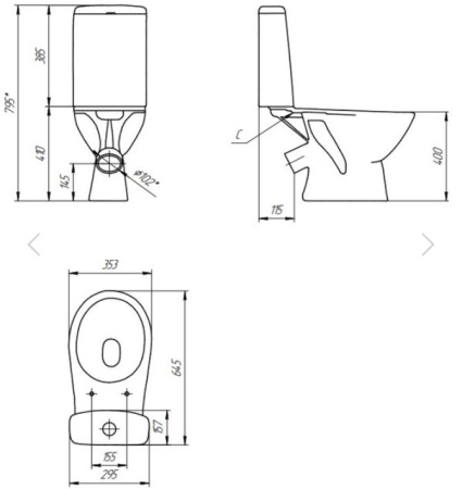 Cersanit FLAVIS 031 унитаз Компакт напольный [64288]